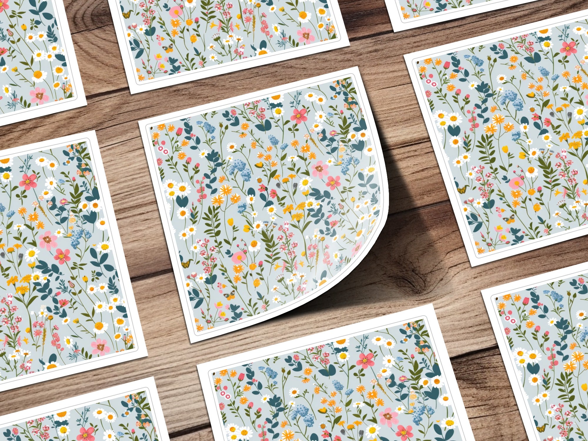 Floral Patterned Stickers for Crafting and Decoration