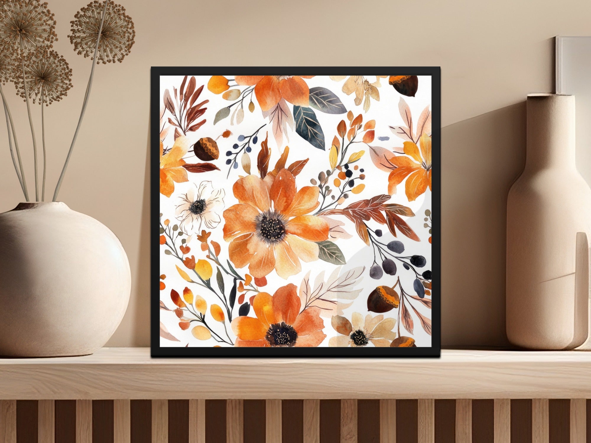 Vibrant Floral Art Décor Framed Wall Art Print