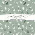 Moore & Mountain Green Leaf Seamless Pattern Design