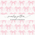 Pink Ribbon and Lace Seamless Pattern Design by Moore