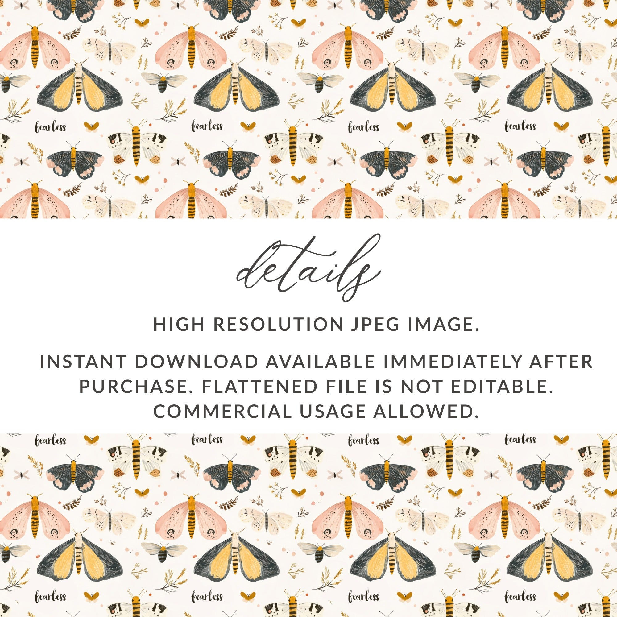 High Resolution JPEG Image Moth and Butterfly Design