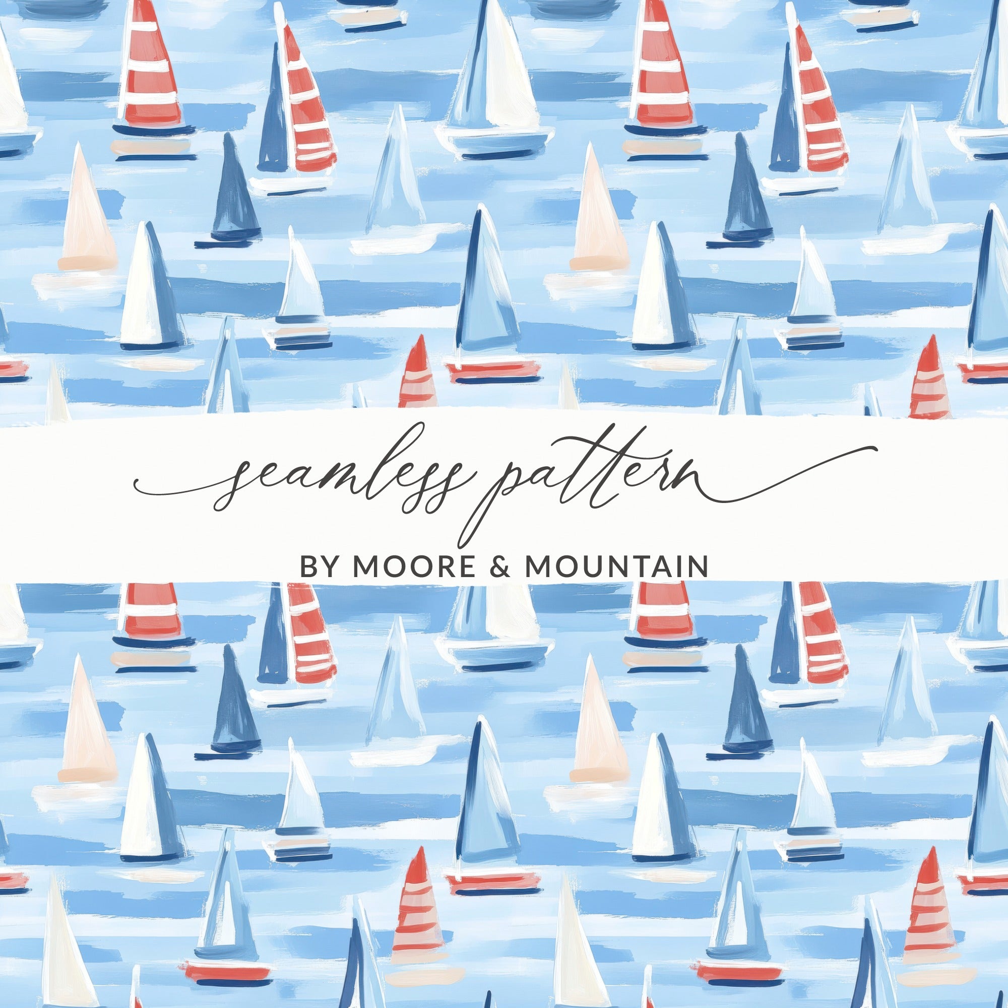 Nautical Seamless Pattern by Moore Mountain Design
