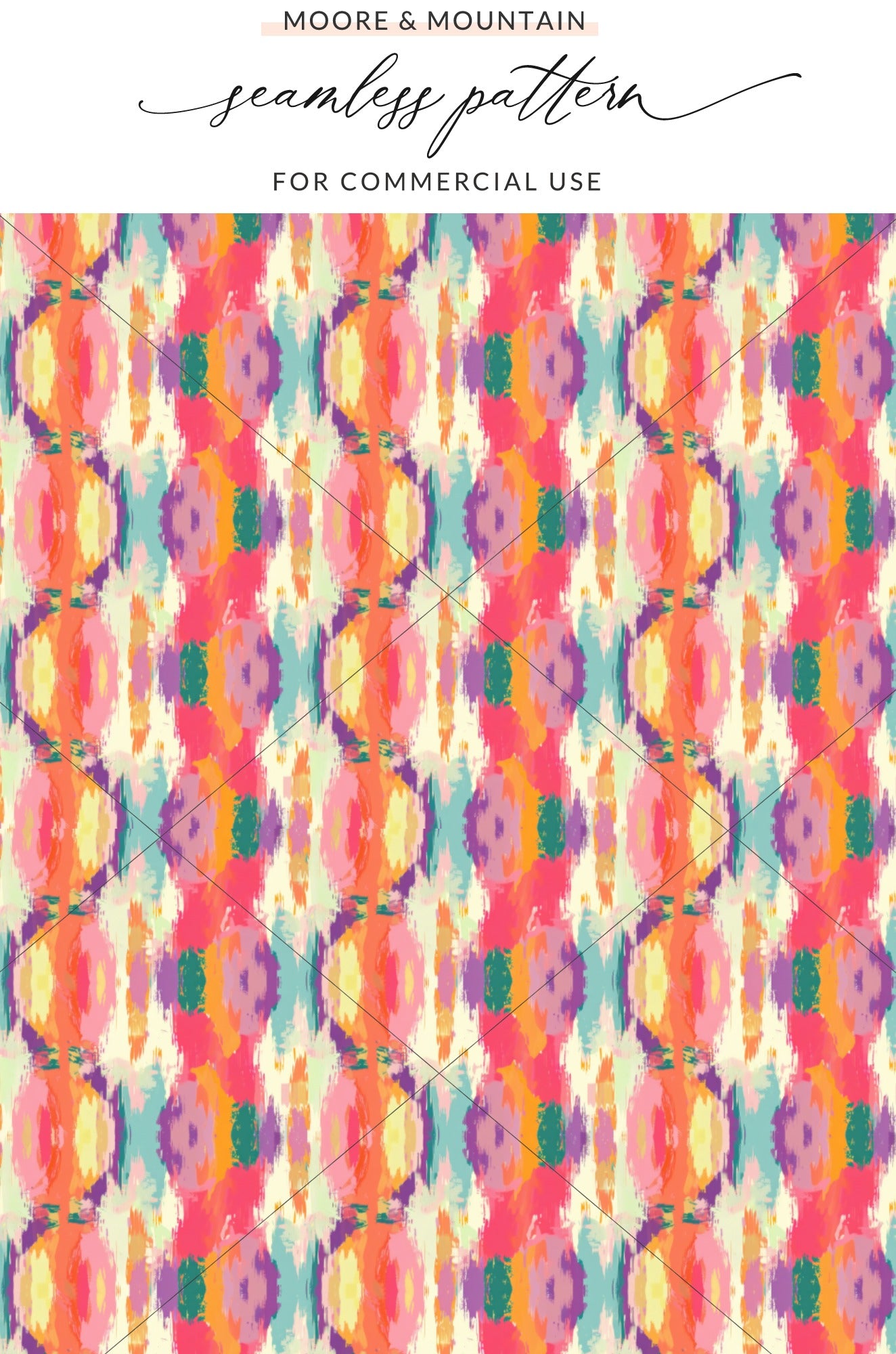 Vibrant Multicolored Seamless Pattern for Commercial Use