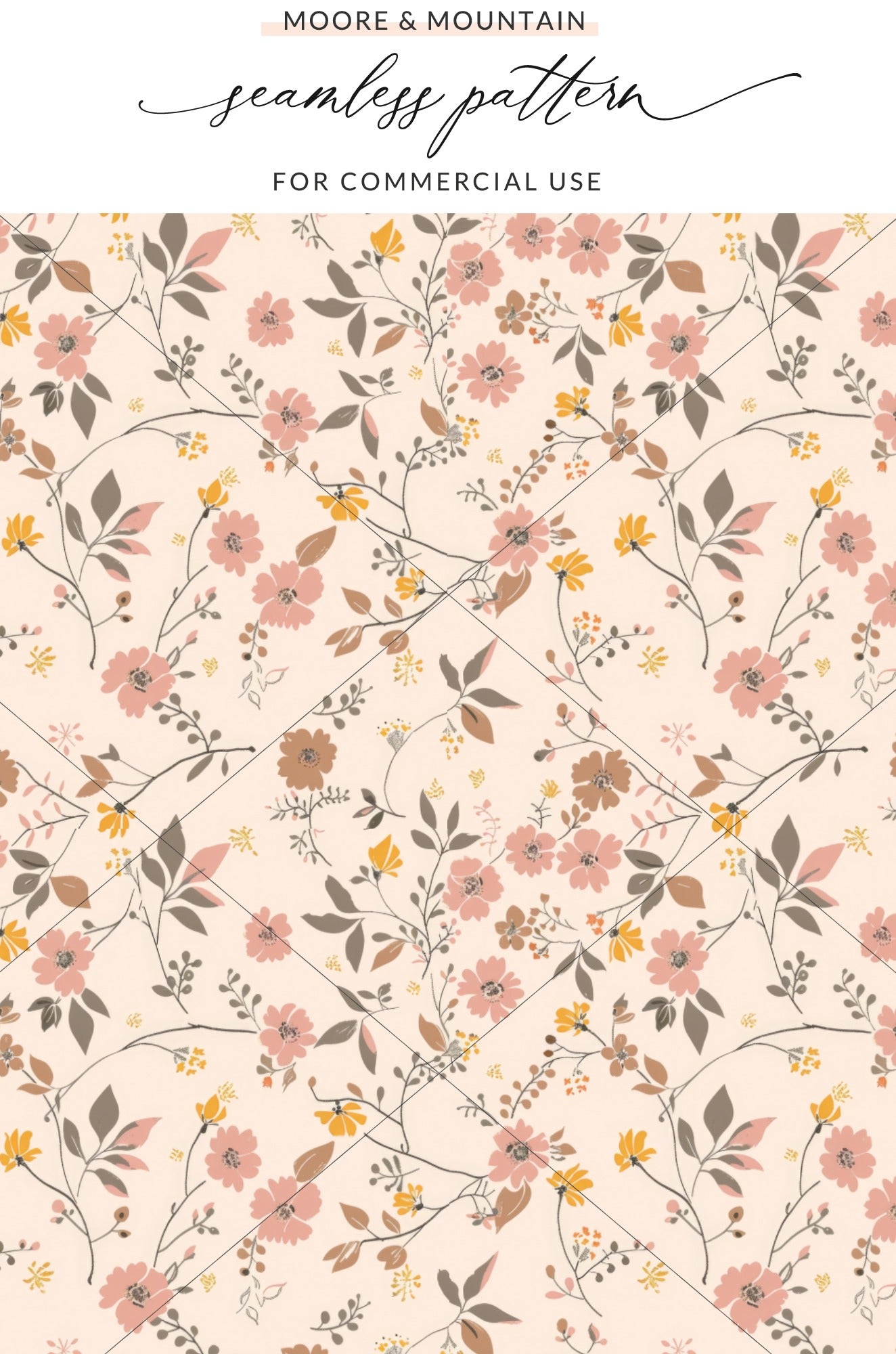 Floral Seamless Pattern for Commercial Use Design