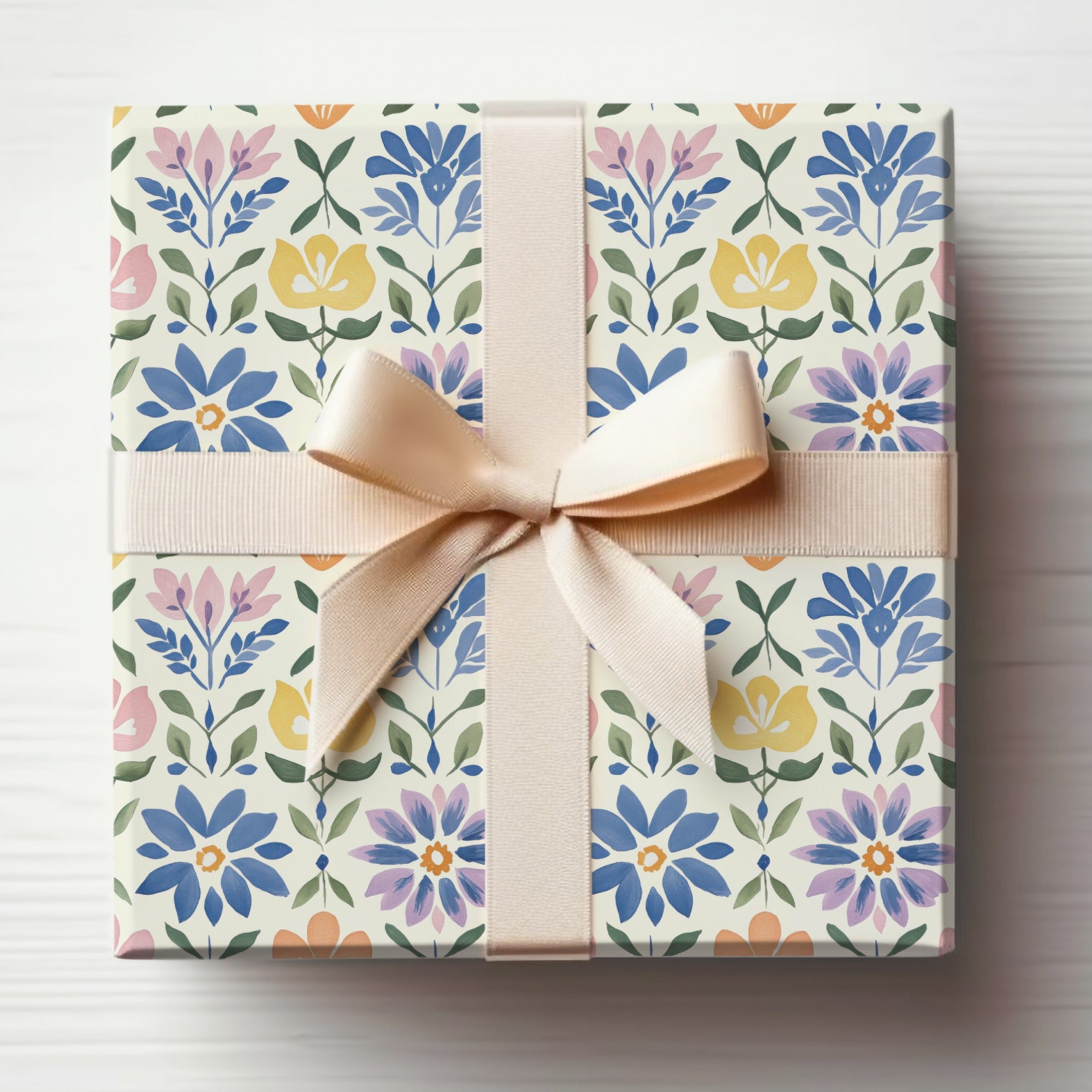 Beautiful Floral Gift Box with Ribbon for Any Occasion