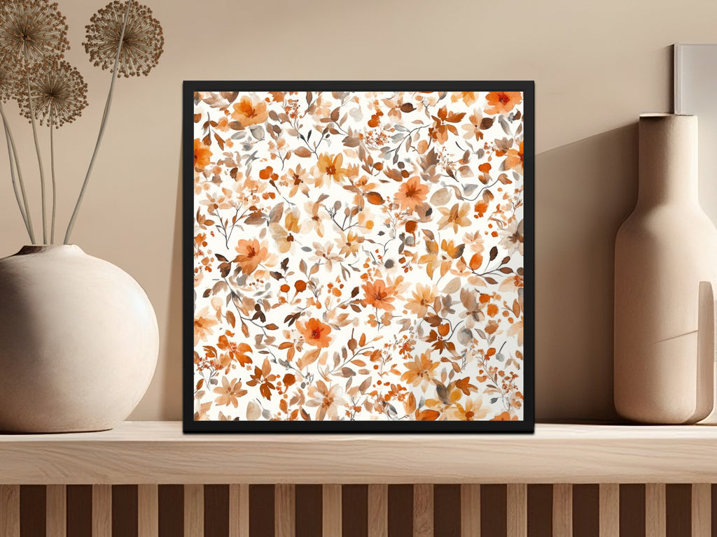 Autumn Floral Pattern Artwork for Home Decor