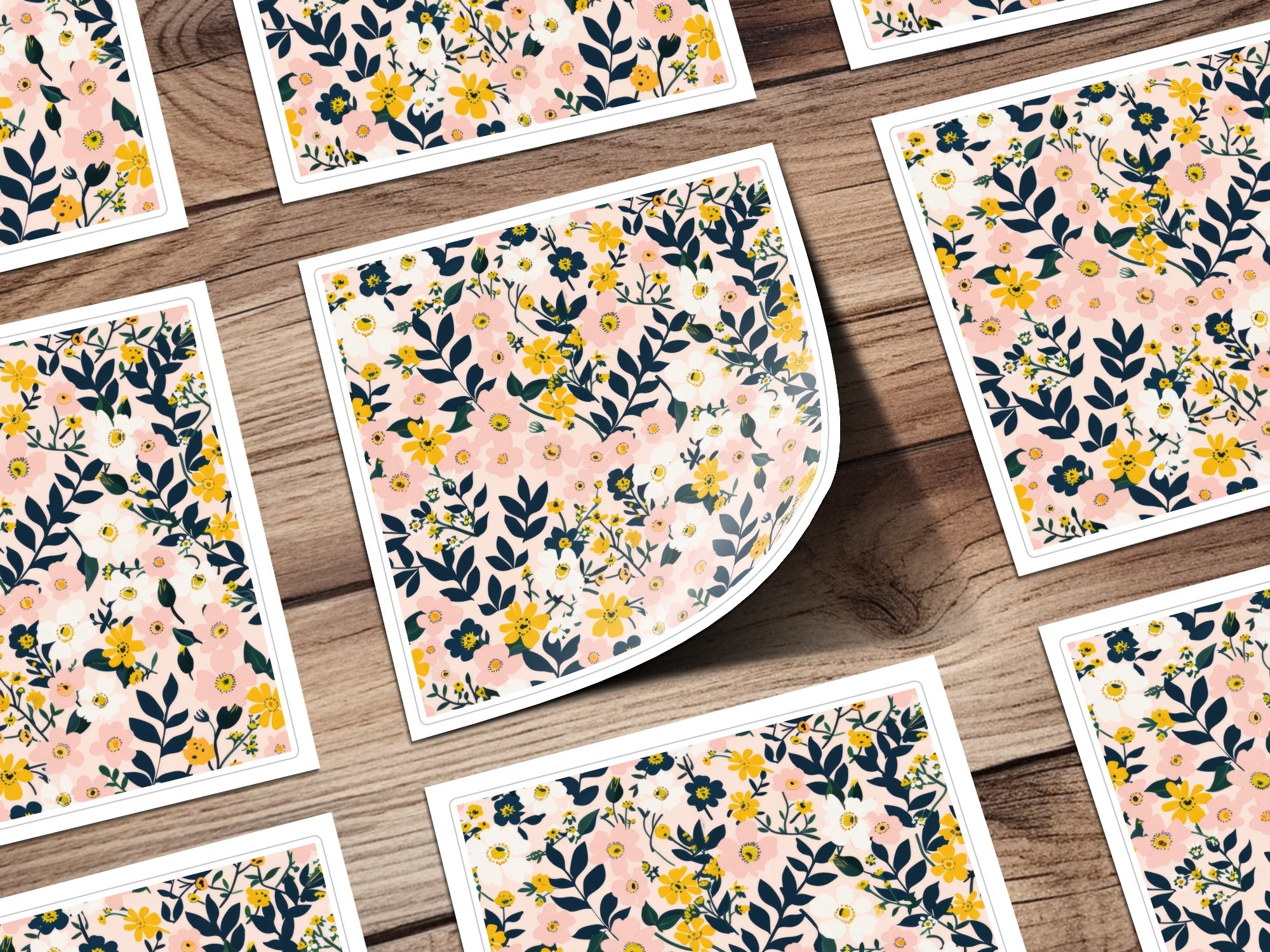 Floral Pattern Decorative Stickers for Crafting Projects