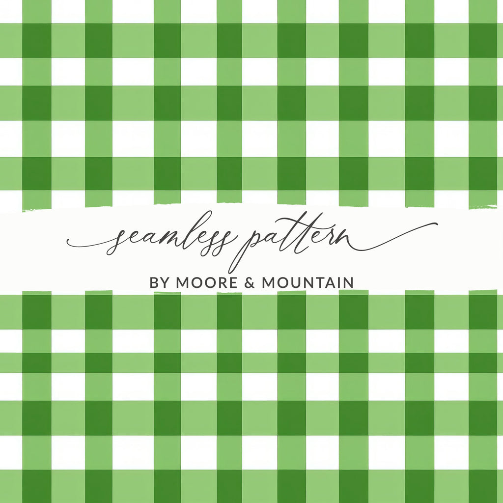 Green and White Checkered Seamless Pattern Design