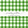 Green and White Checkered Seamless Pattern Design