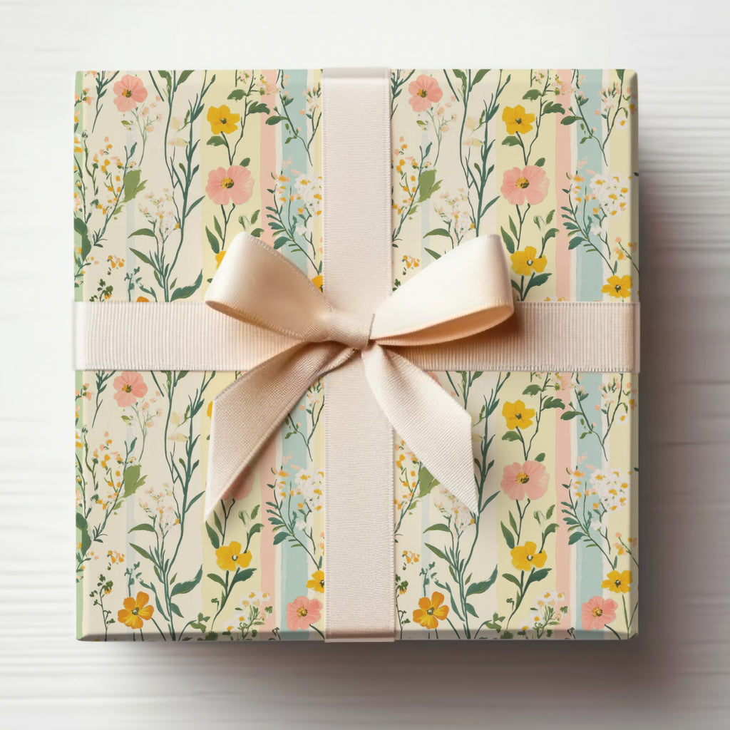 Floral Gift Wrap with Elegant Ribbon for All Occasions