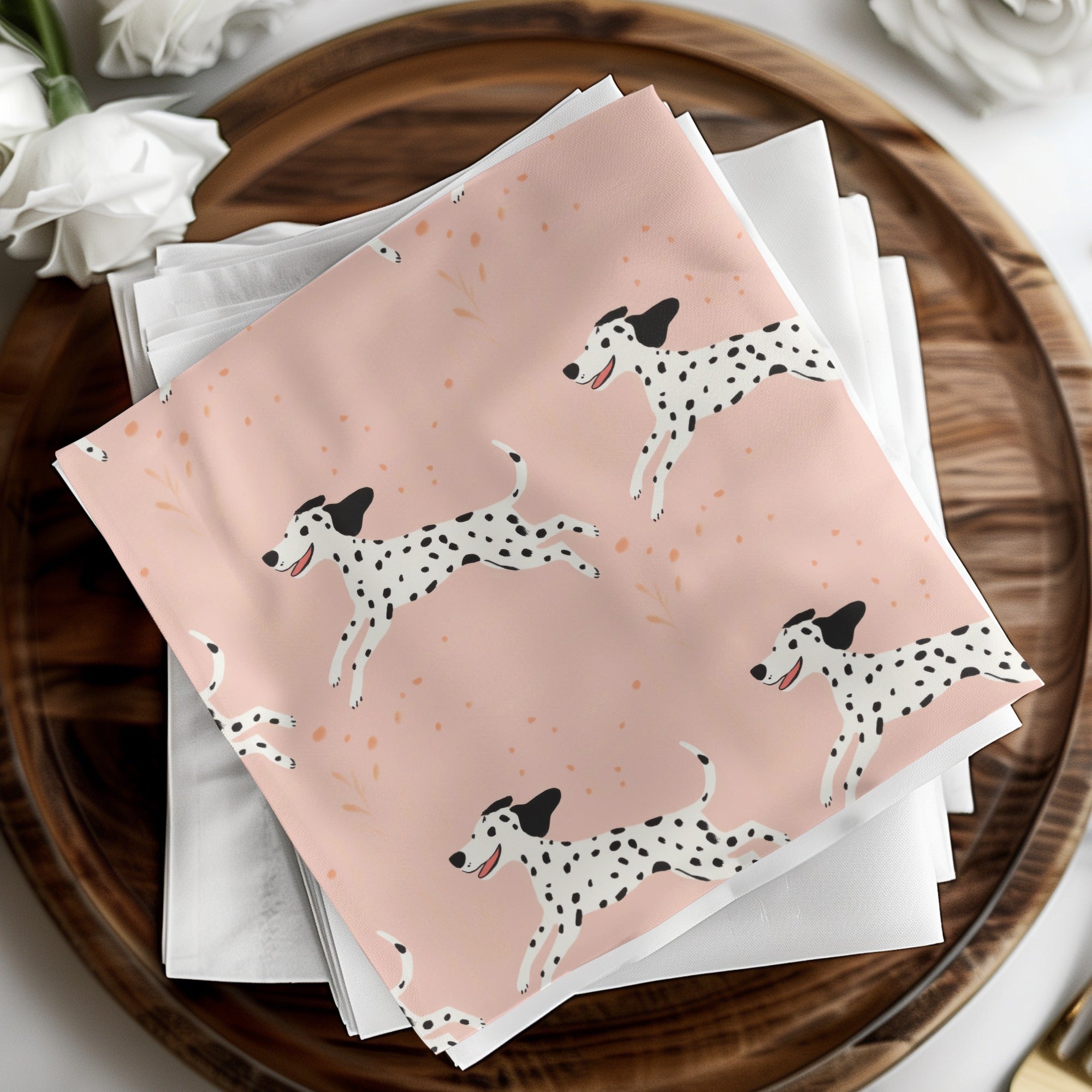 Dalmatian Digital Seamless, Puppy Pattern, Pink Background, Dog Pattern, JPEG Files, Scaled Patterns, Dog Lover Gift, Pet Design