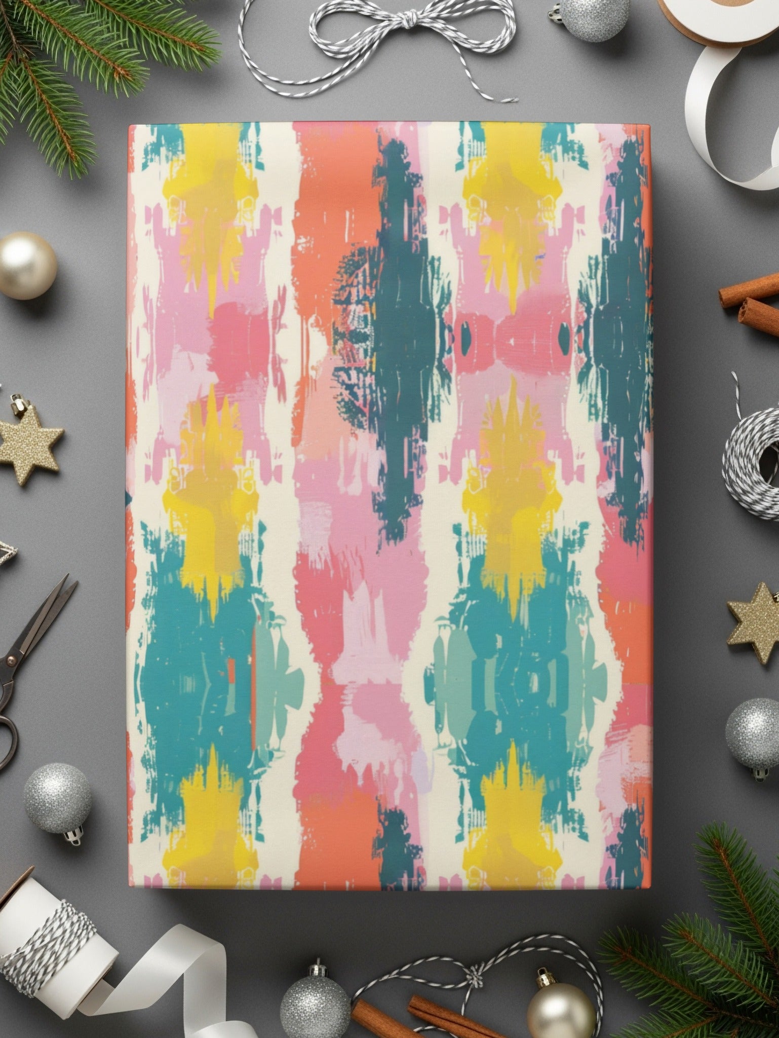 Colorful Artistic Abstract Design Wrapping Paper