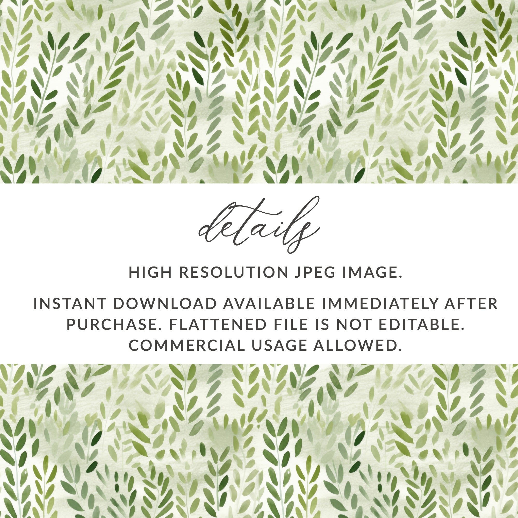 High Resolution Leaves Design JPEG Instant Download Image