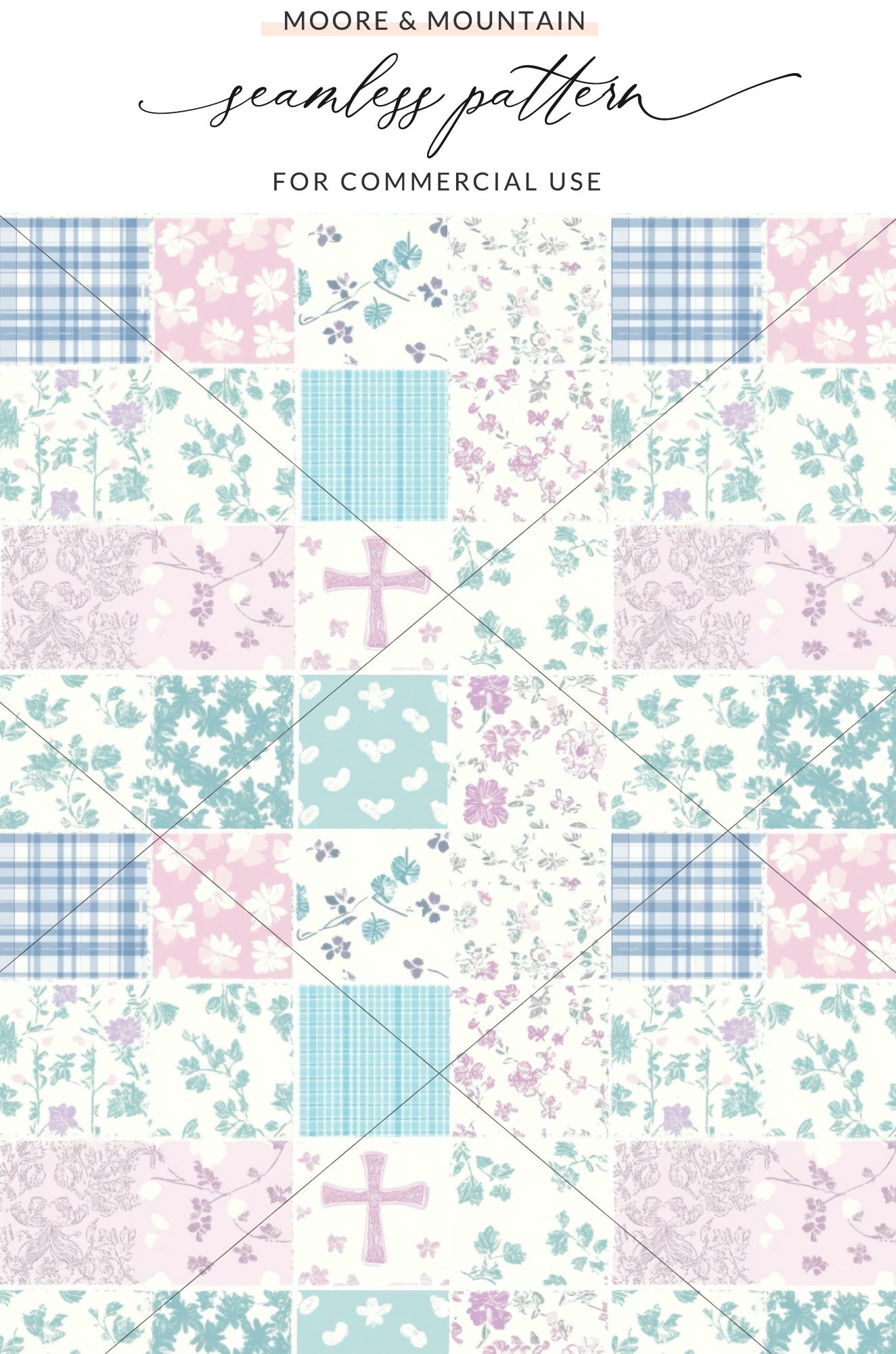 Moore and Mountain Seamless Pattern Commercial Use Product