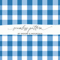 Blue and White Checkered Seamless Pattern Design