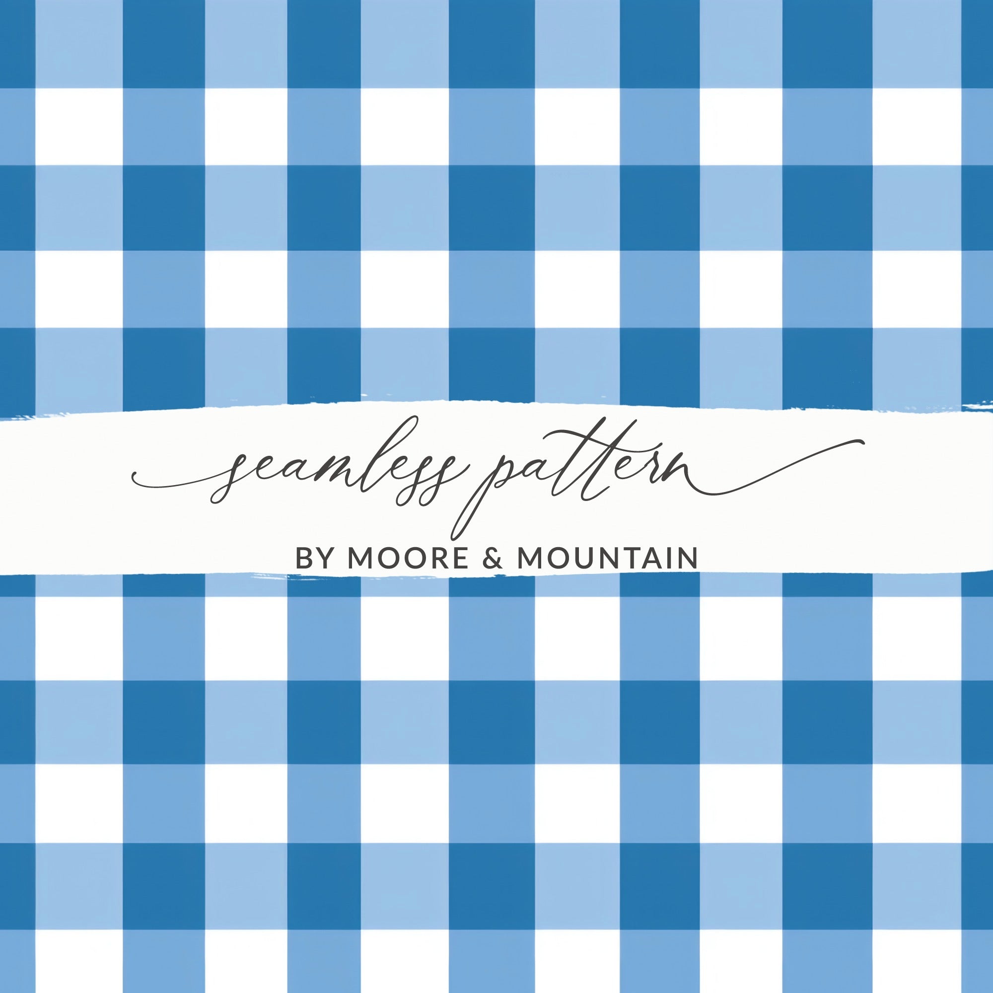 Blue and White Checkered Seamless Pattern Design