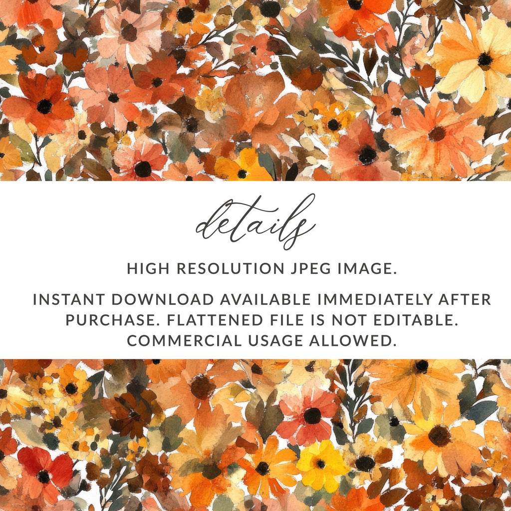 High Resolution Autumn Floral Digital Download
