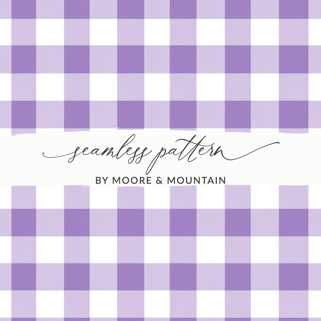 Purple and White Checkered Seamless Pattern Design
