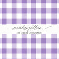 Purple and White Checkered Seamless Pattern Design