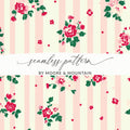 Floral Striped Seamless Pattern by Moore & Mountain
