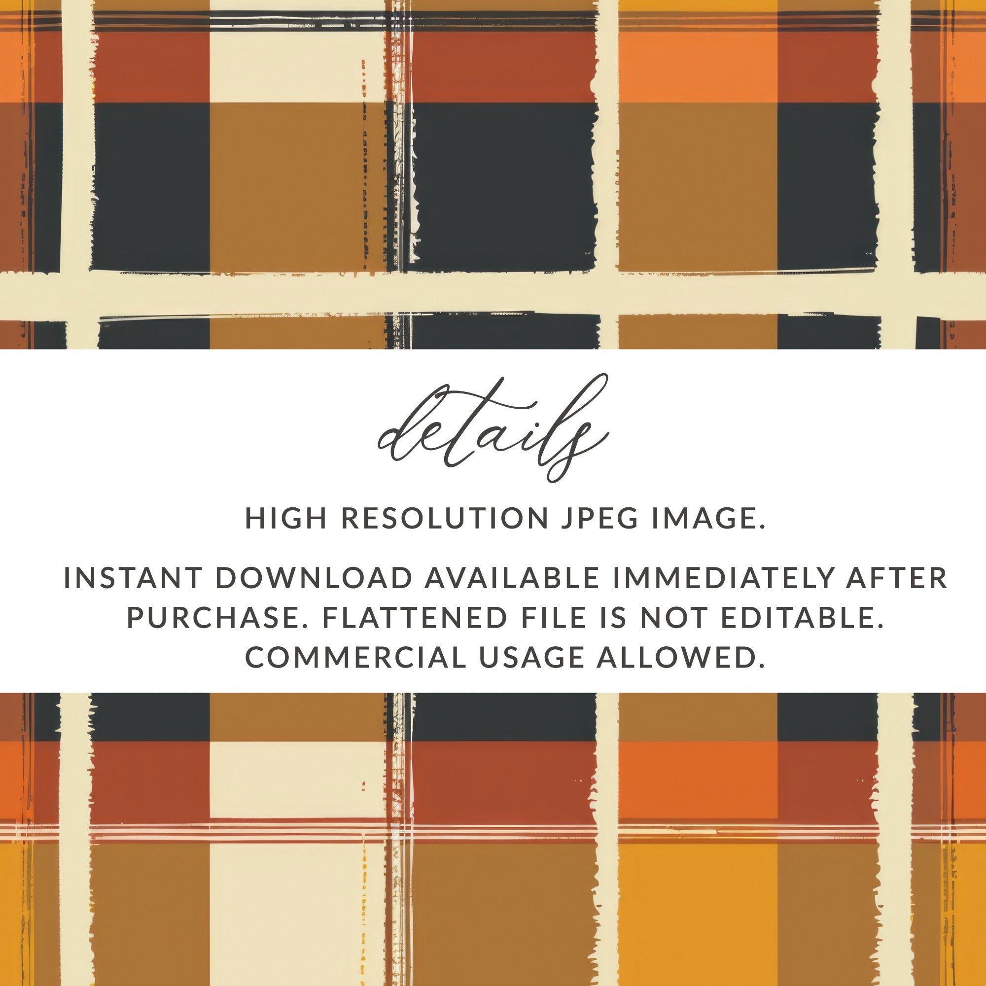 High Resolution Plaid Pattern Instant Download Image