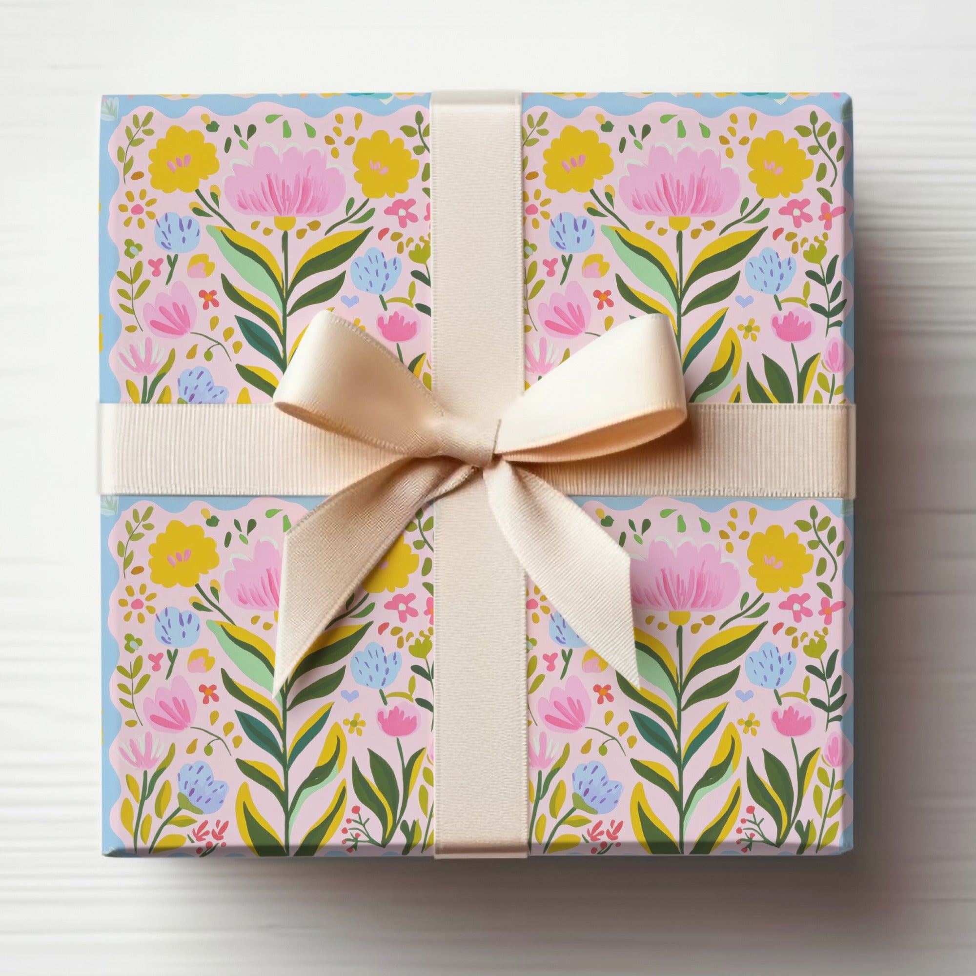Floral and Ribbon Adorned Gift Box perfect for any occasion