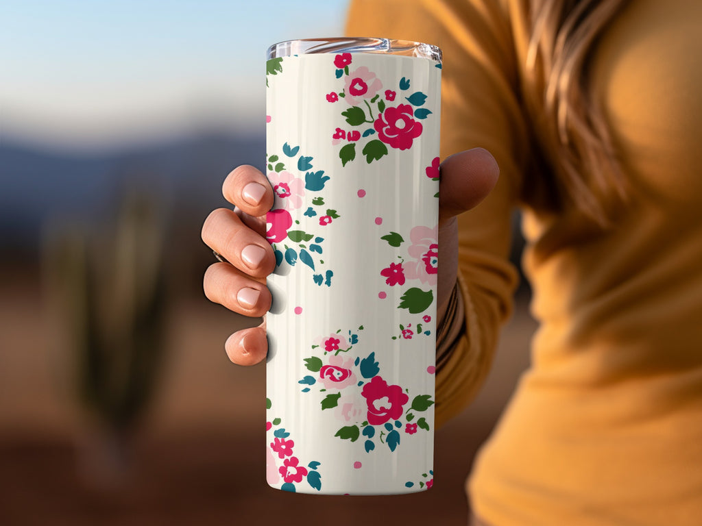 Floral Pattern Tumbler for Everyday Use