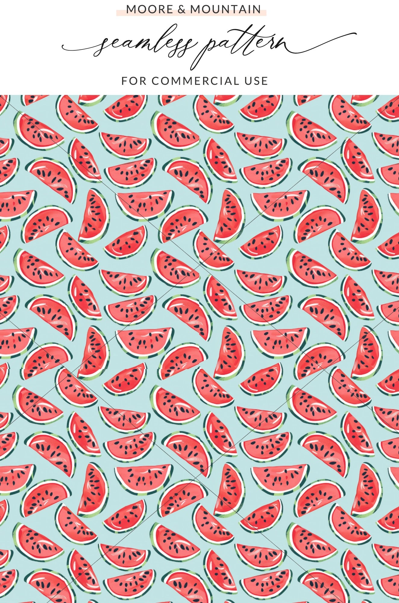 Watermelon Seamless Pattern for Commercial Use Product