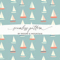 Nautical Sailboat Seamless Pattern Digital Paper, Coastal Design, Yacht Print, Ocean Theme, Fabric Design, Printable Background, Digital