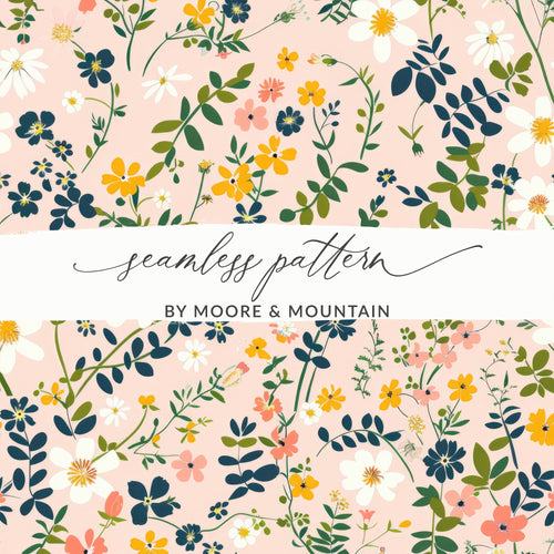 Colorful Floral Seamless Pattern by Moore & Mountain Design