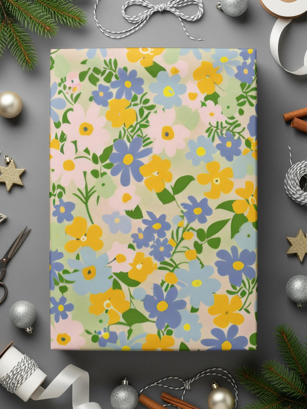 Floral Patterned Gift Wrap for Festive Occasions