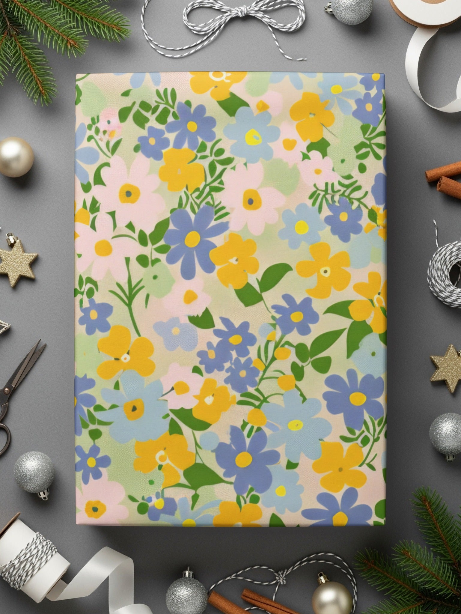 Floral Patterned Gift Wrap for Festive Occasions