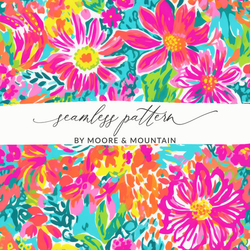 Bright Floral Seamless Pattern by Moore & Mountain