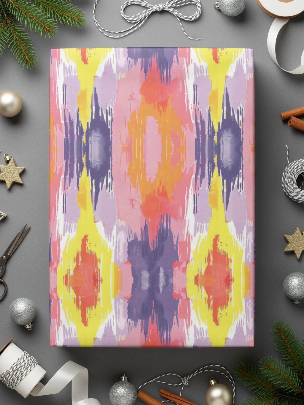 Vibrant Abstract Pattern Gift Wrapping Paper Product