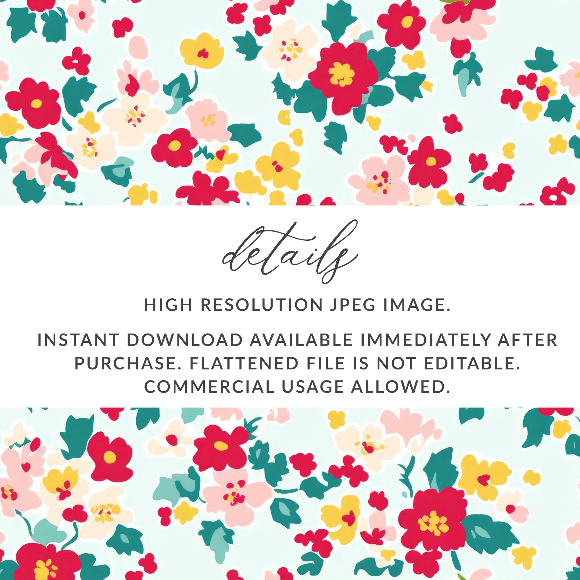 Floral Digital Download High Resolution JPEG Image