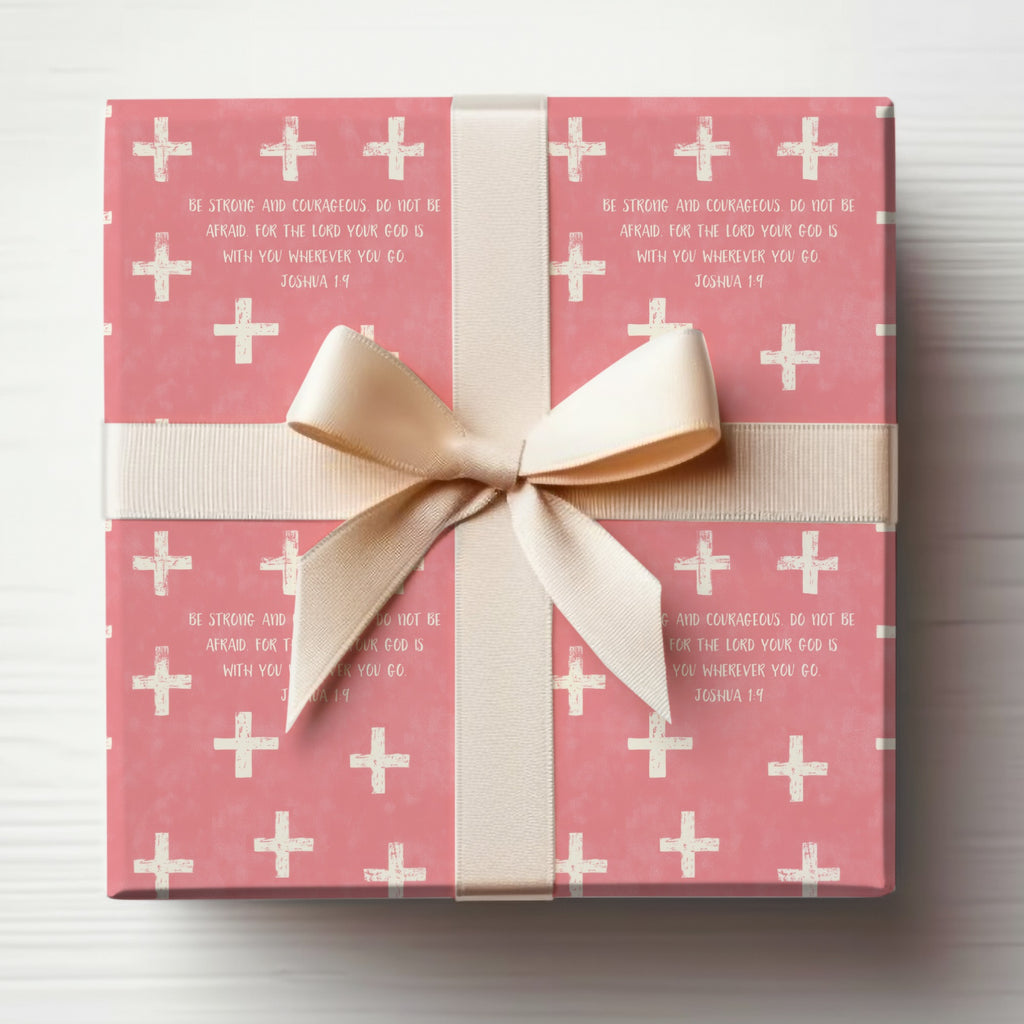 Pink Cross Be Strong And Courageous Joshua 1:9 product type
