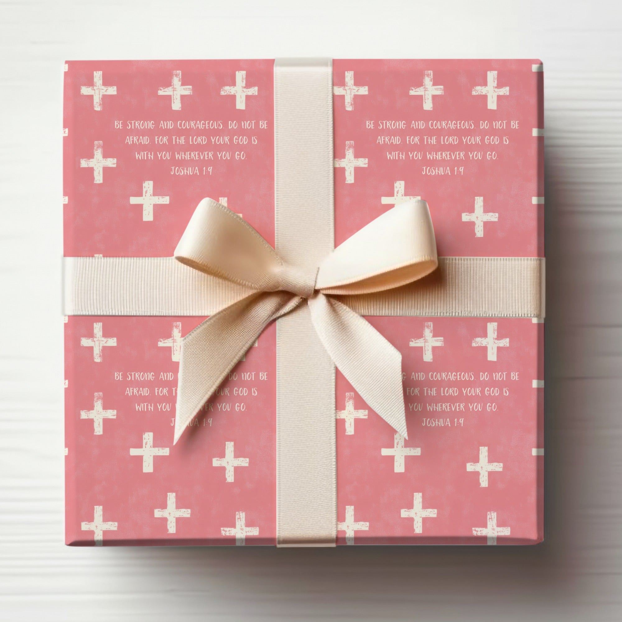Pink Cross Be Strong And Courageous Joshua 1:9 product type