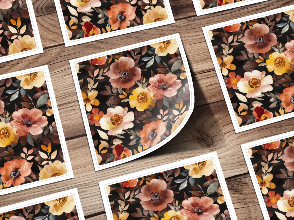 Beautiful Dark Floral Pattern Art Print Product