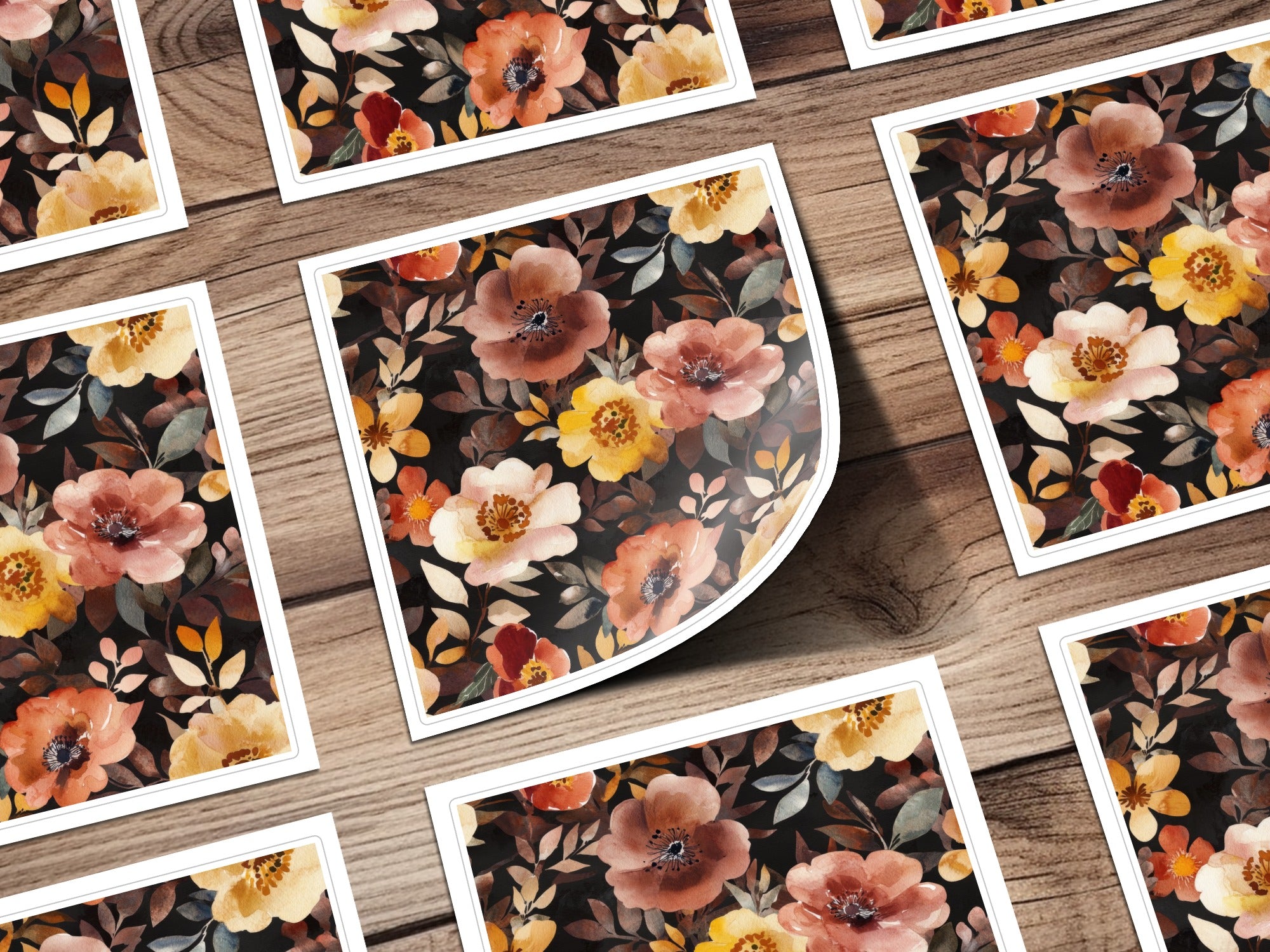 Beautiful Dark Floral Pattern Art Print Product