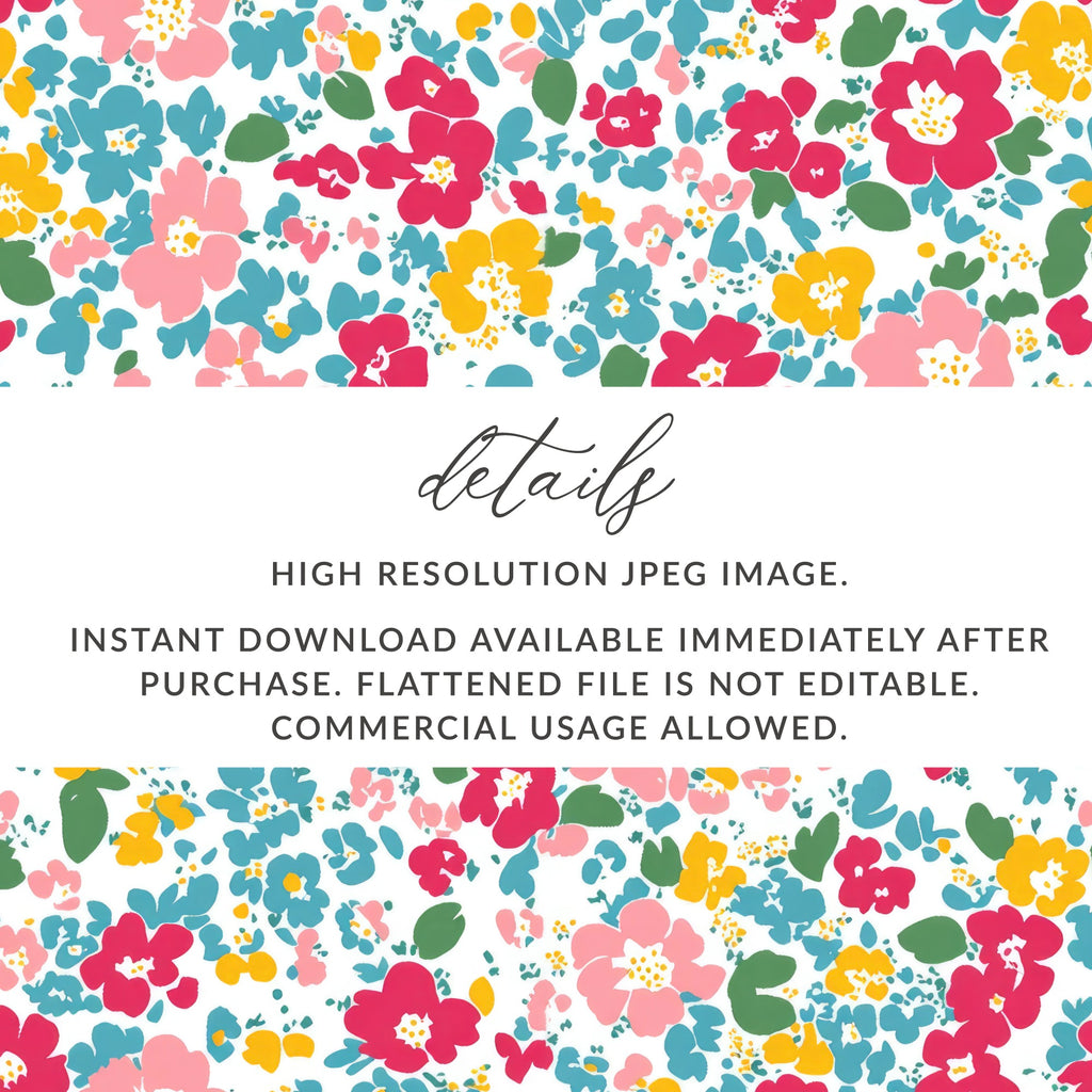 Colorful Floral High Resolution JPEG Instant Download