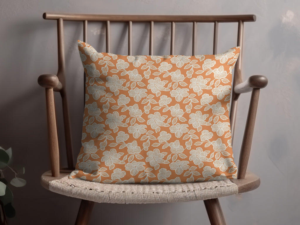 Elegant Floral Pattern Decorative Throw Pillow