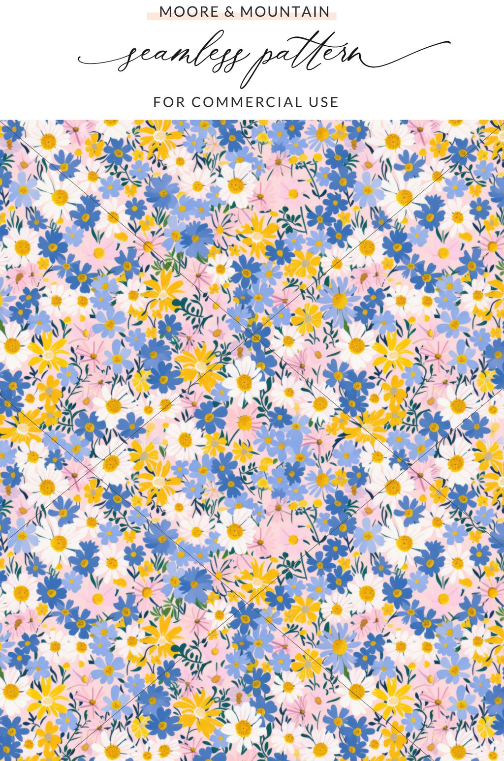 Colorful Floral Seamless Pattern for Commercial Use