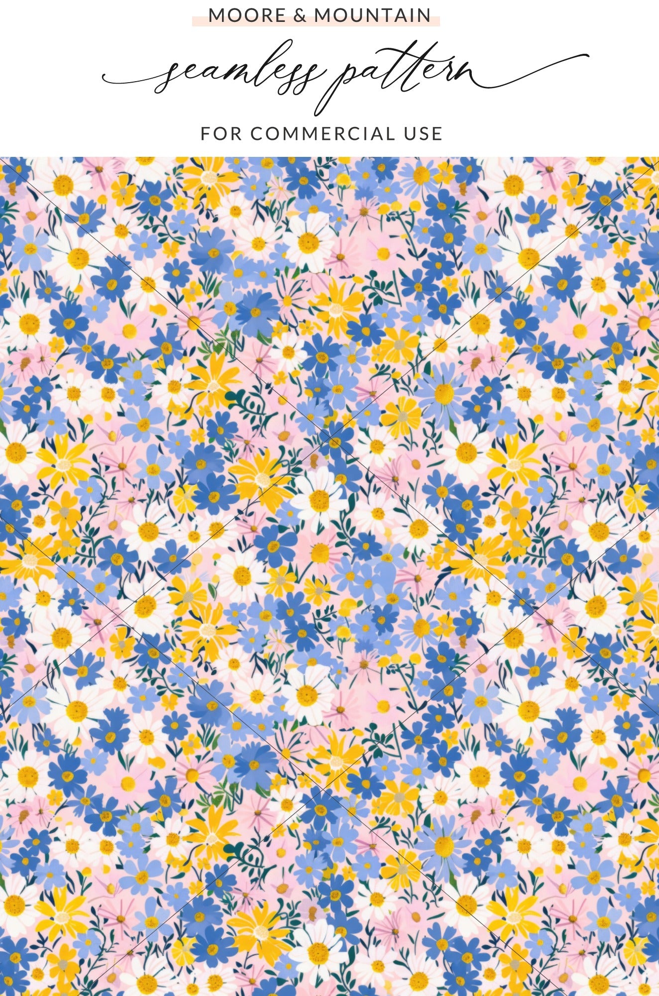 Colorful Floral Seamless Pattern for Commercial Use