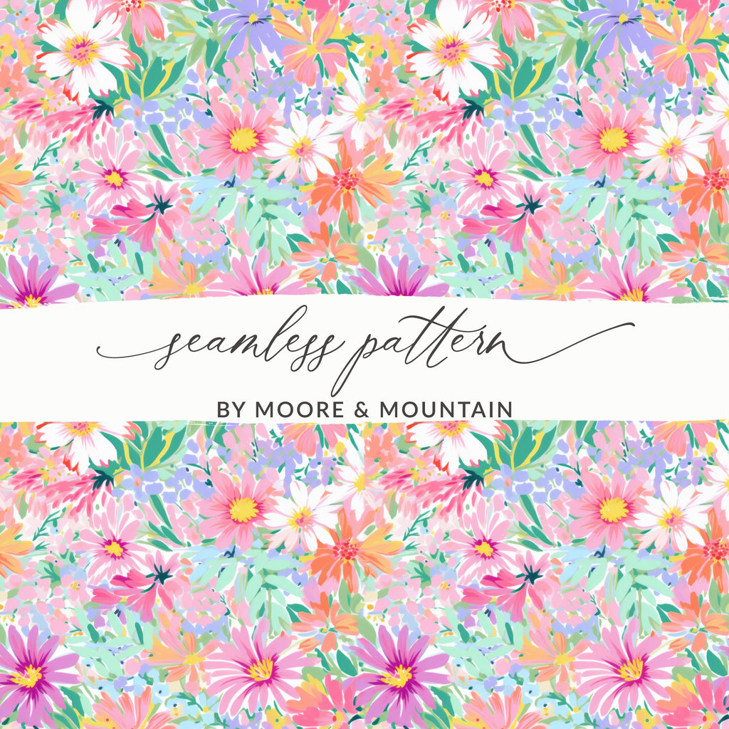Vibrant Floral Seamless Pattern by Moore & Mountain