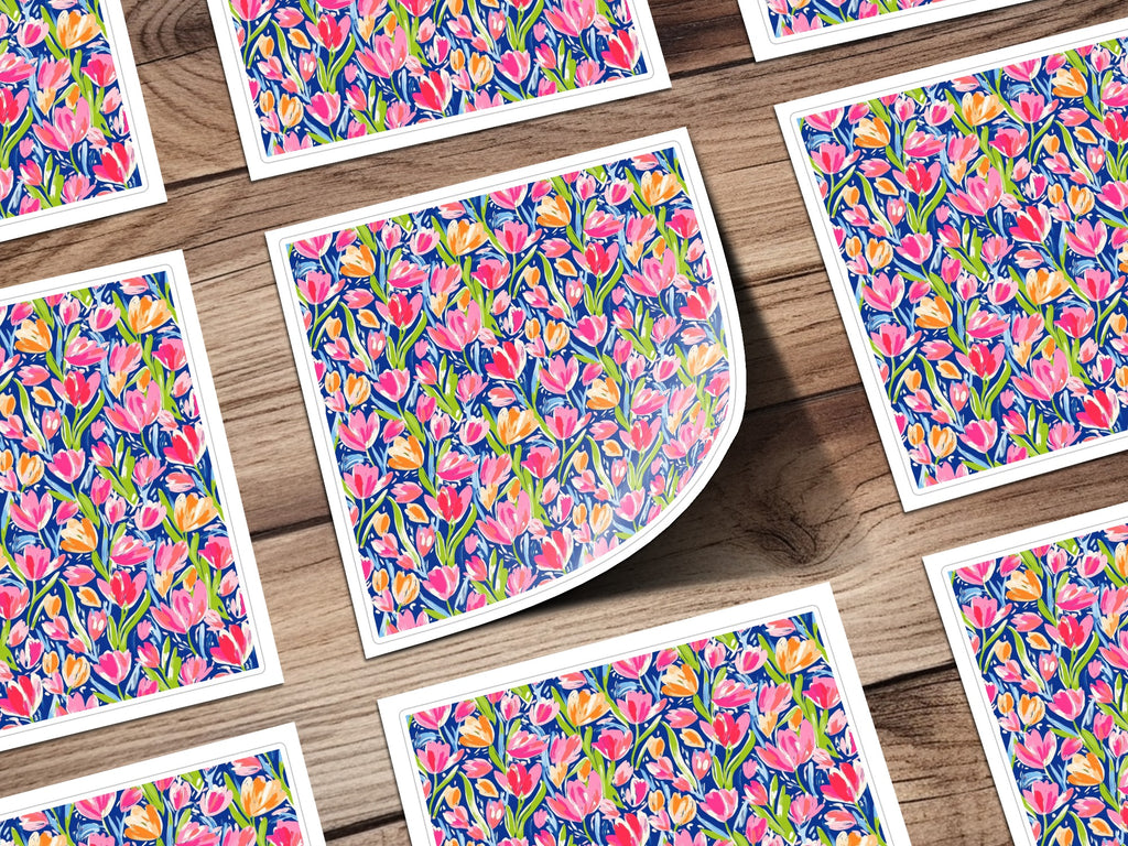 Colorful Floral Print with Vibrant Tulips design