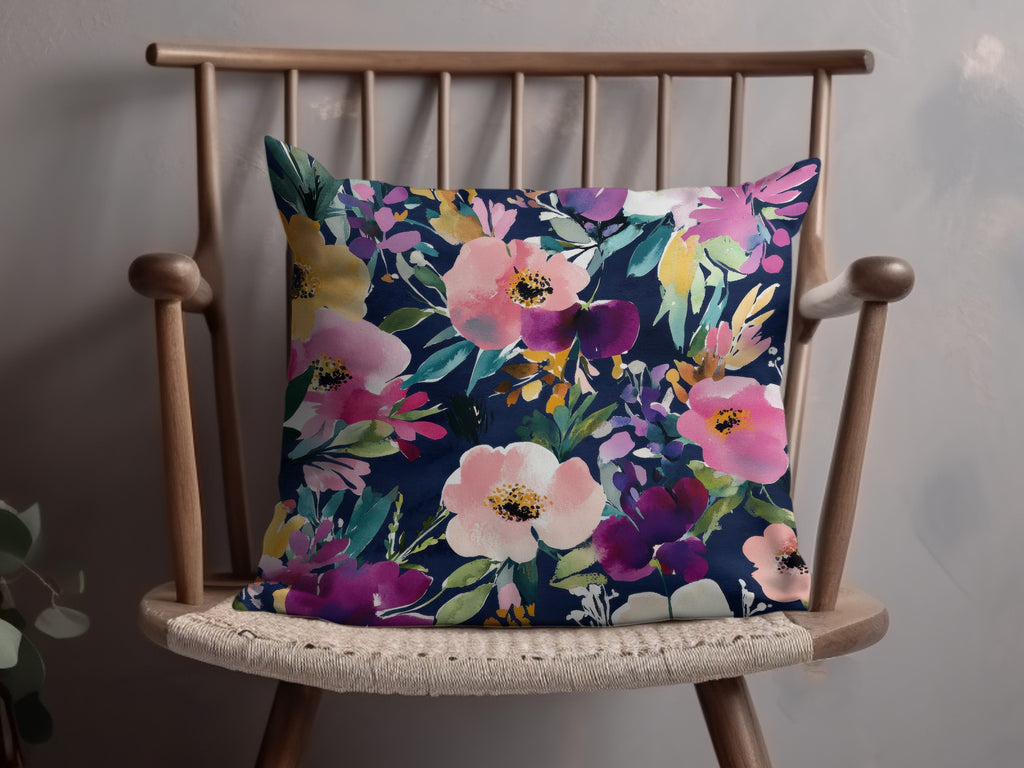 Colorful Floral Pattern Decorative Accent Pillow