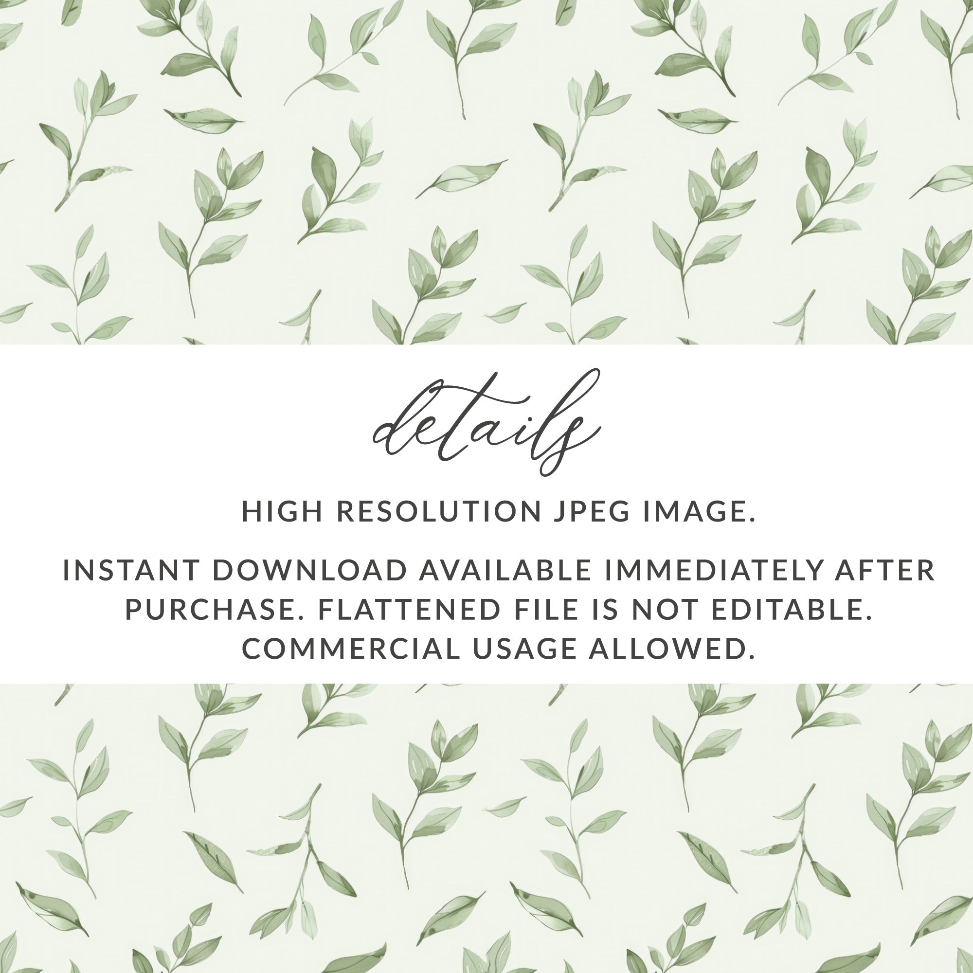 High Resolution Leaf Pattern Instant Download Image