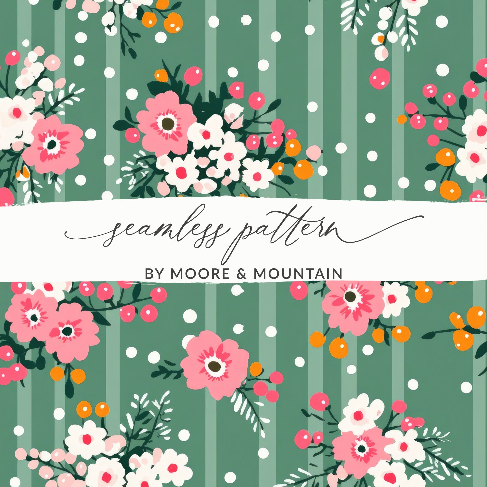 Floral Seamless Pattern by Moore & Mountain Design