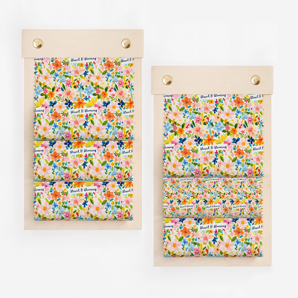 Colorful Floral Designs on Display Panels
