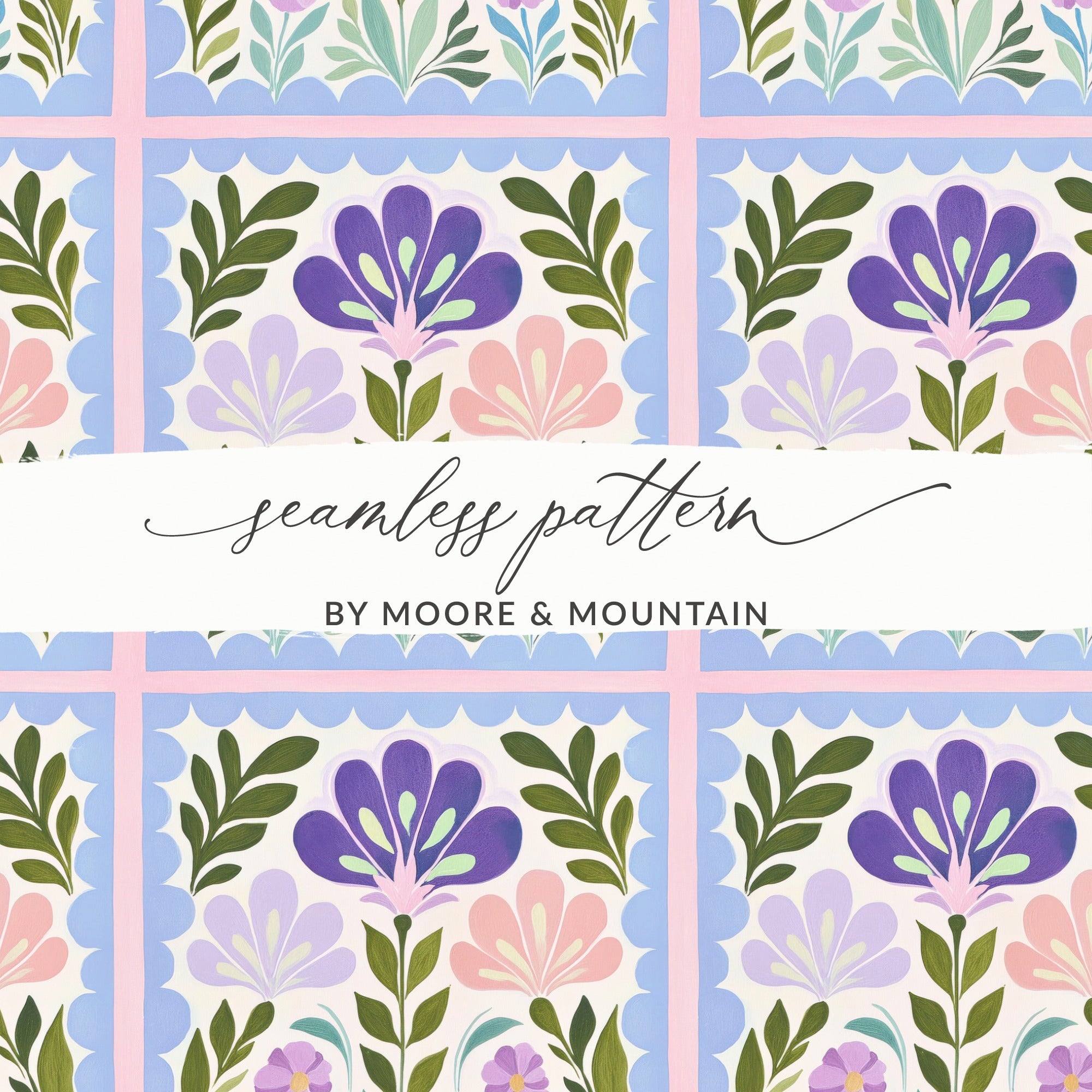 Vibrant Floral Seamless Pattern by Moore & Mountain